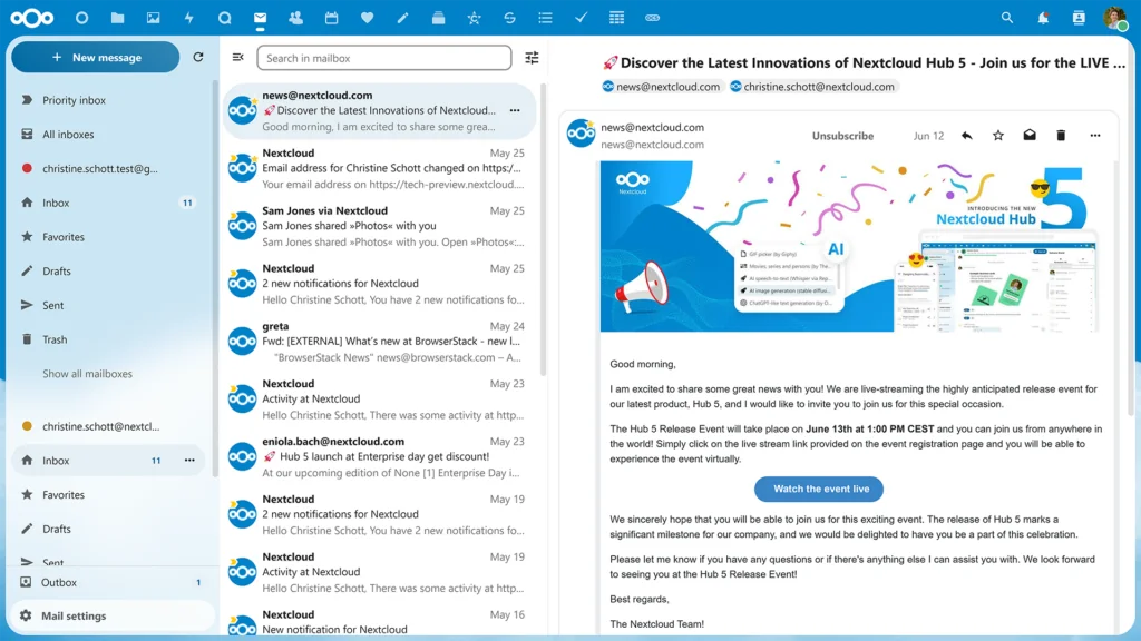 nextcloud-groupware-mail-hub5